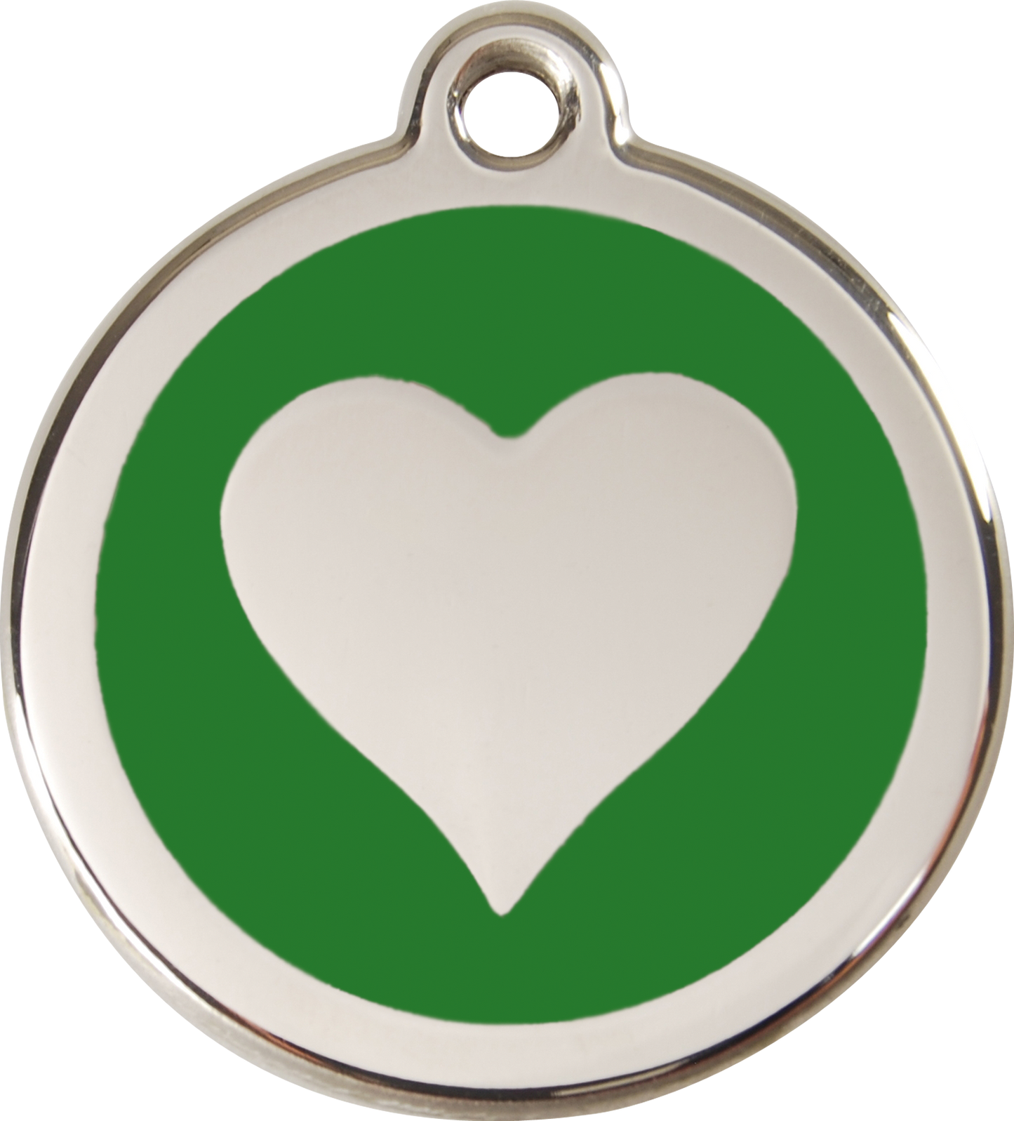 Red Dingo Enamel Dog Tag - Heart