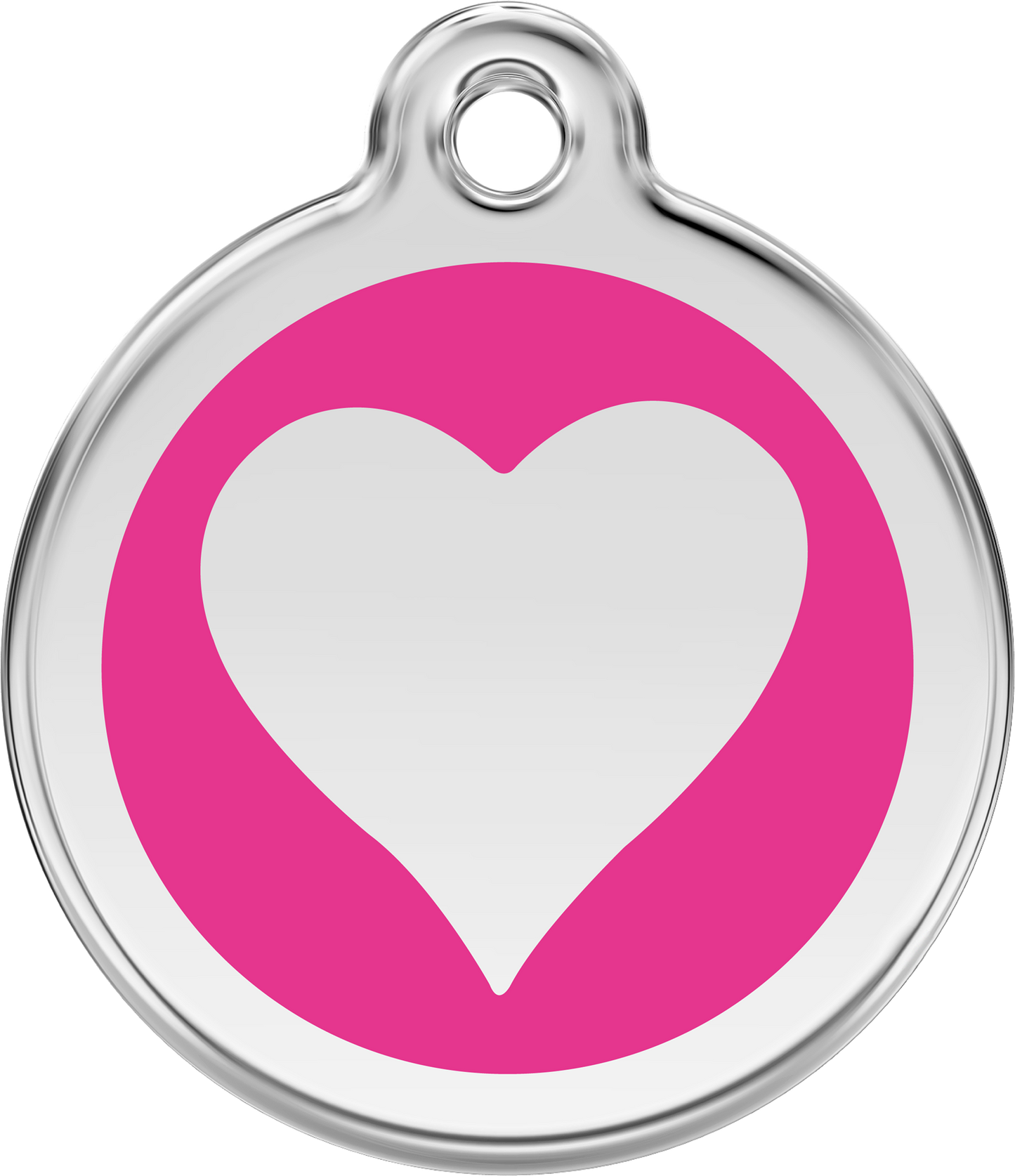 Red Dingo Enamel Dog Tag - Heart