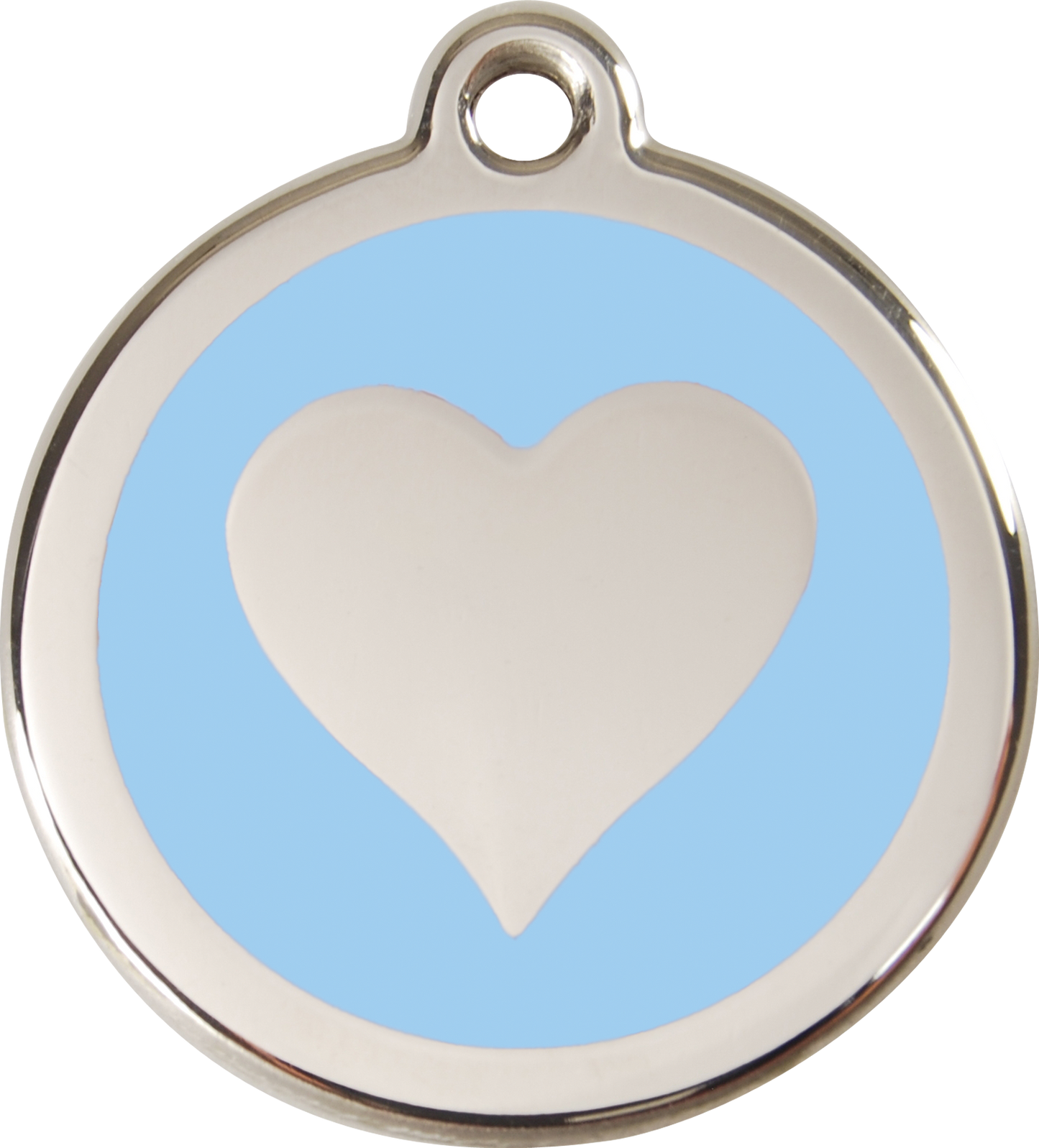 Red Dingo Enamel Dog Tag - Heart