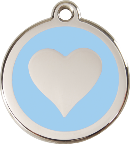 Red Dingo Enamel Dog Tag - Heart