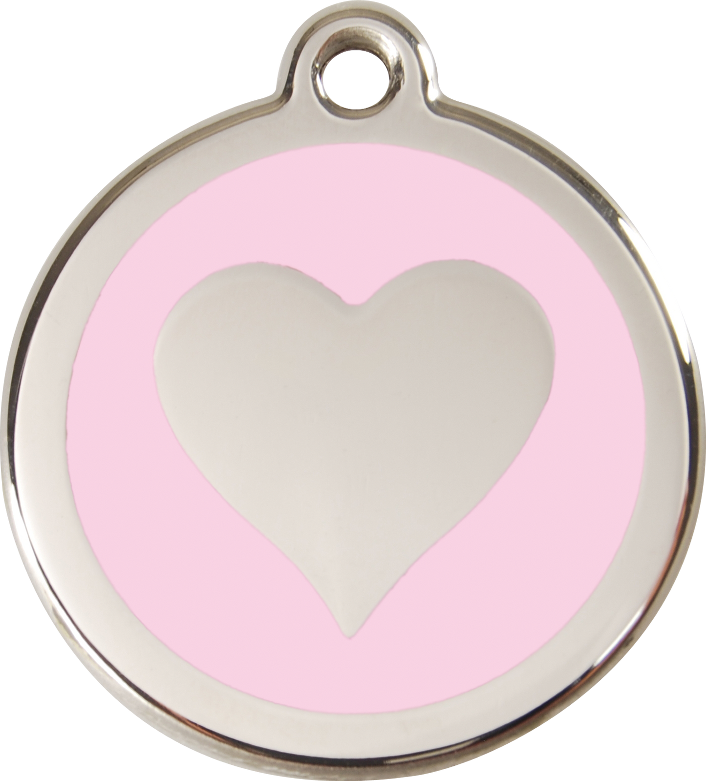 Red Dingo Enamel Dog Tag - Heart