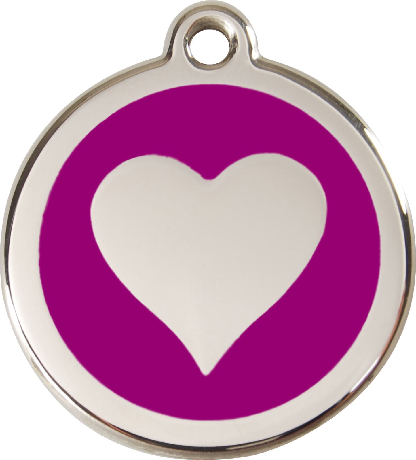 Red Dingo Enamel Dog Tag - Heart