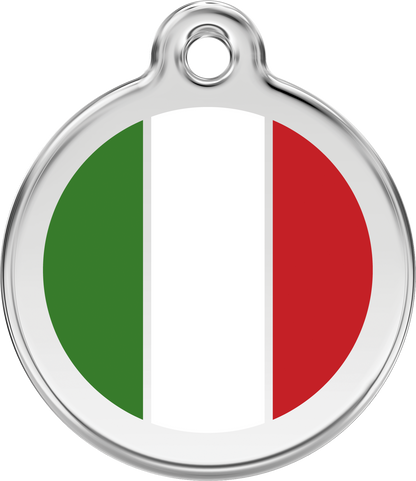 Red Dingo ''Flags'' Enamel Dog Tag