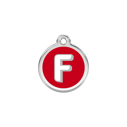 Red Dingo Enamel Dog Tag - Alphabet