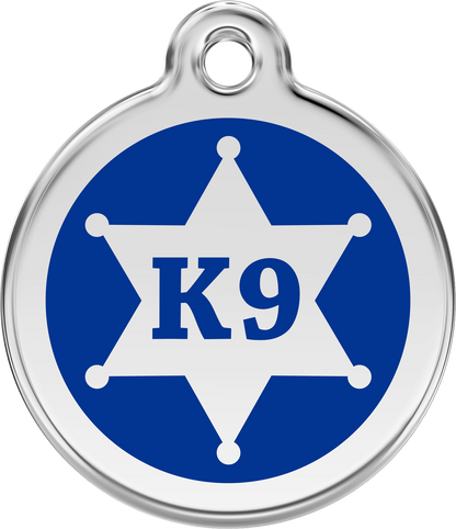 Red Dingo "Sheriff" Enamel Dog Tag