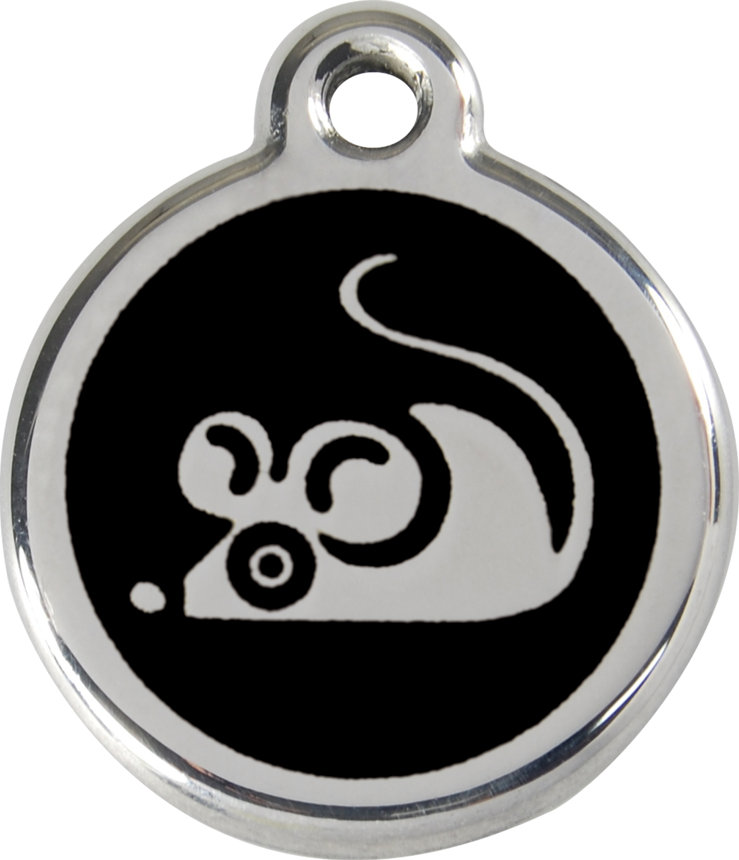 Red Dingo Enamel Cat Tag - Mouse