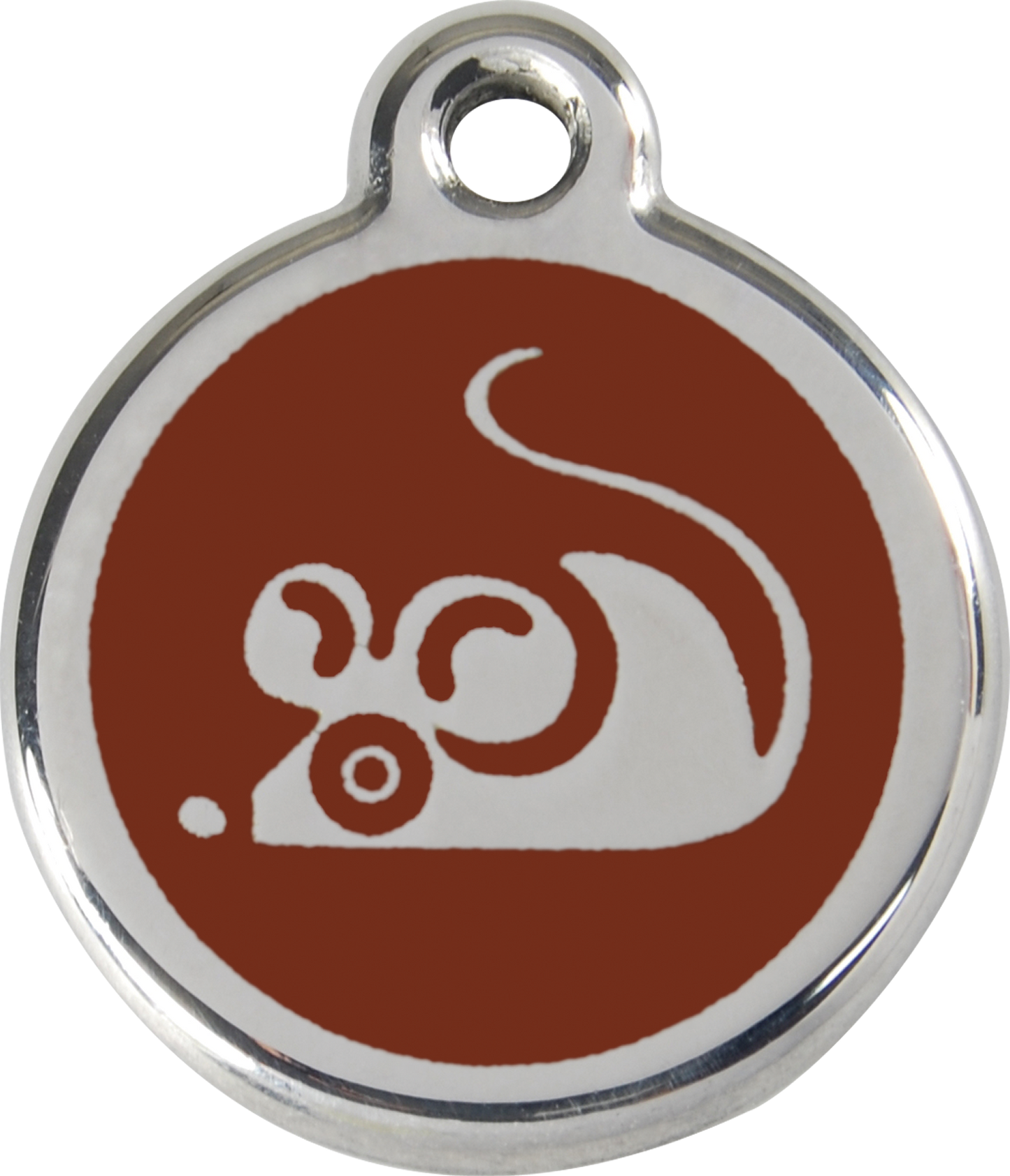 Red Dingo Enamel Cat Tag - Mouse