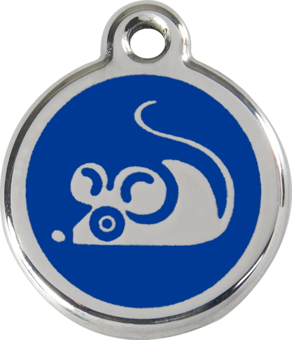 Red Dingo Enamel Cat Tag - Mouse