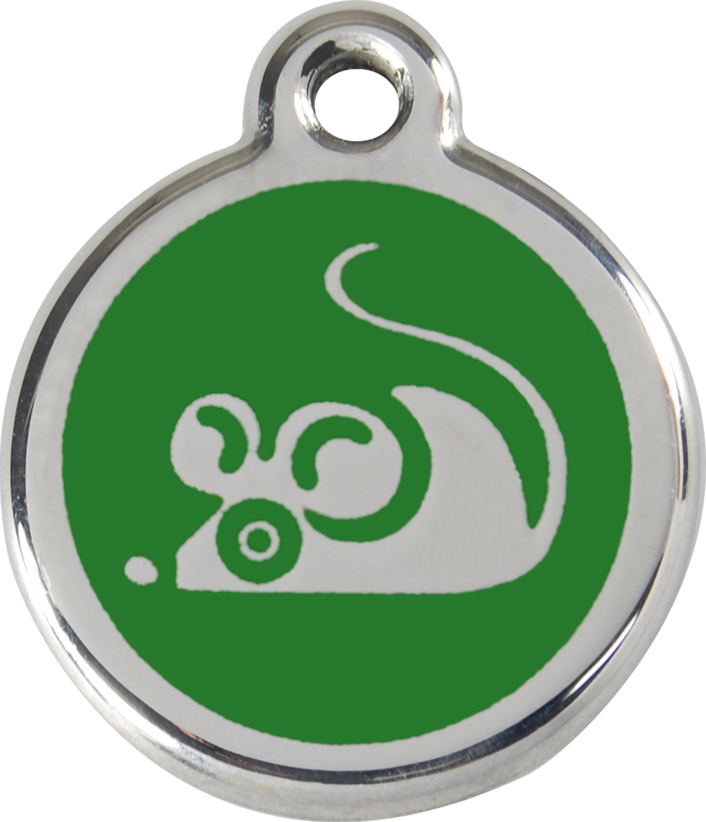 Red Dingo Enamel Cat Tag - Mouse