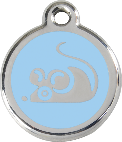 Red Dingo Enamel Cat Tag - Mouse