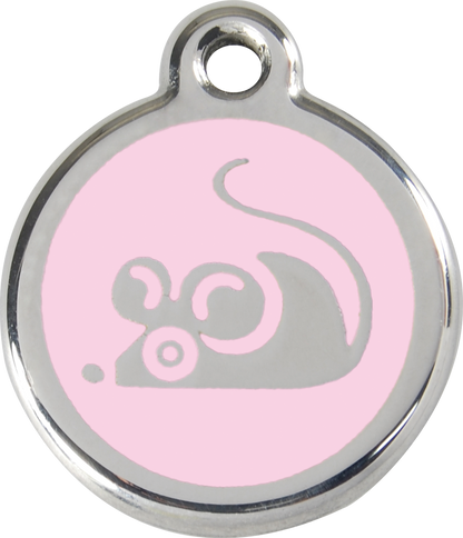 Red Dingo Enamel Cat Tag - Mouse