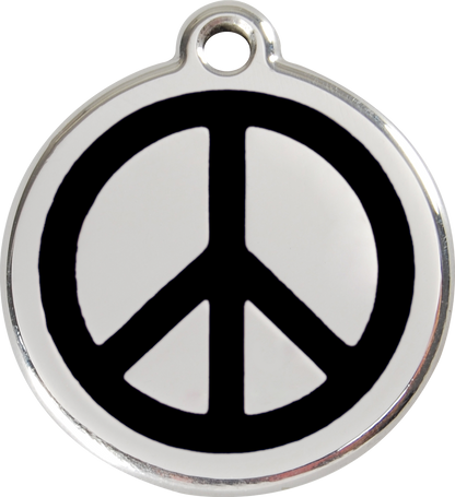 Red Dingo Enamel Dog Tag - Peace