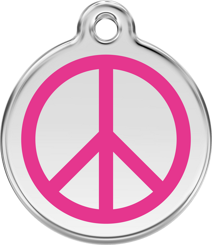 Red Dingo Enamel Dog Tag - Peace