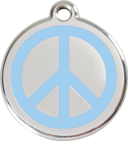 Red Dingo Enamel Dog Tag - Peace