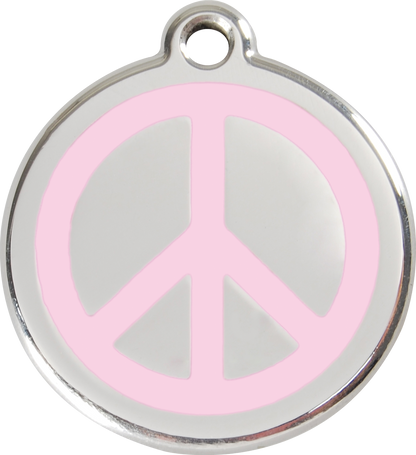 Red Dingo Enamel Dog Tag - Peace