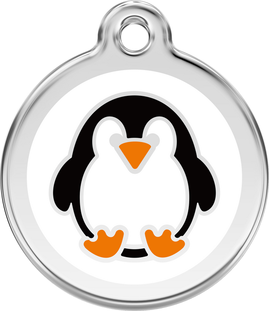 Red Dingo "Penguin" Enamel Dog Tag