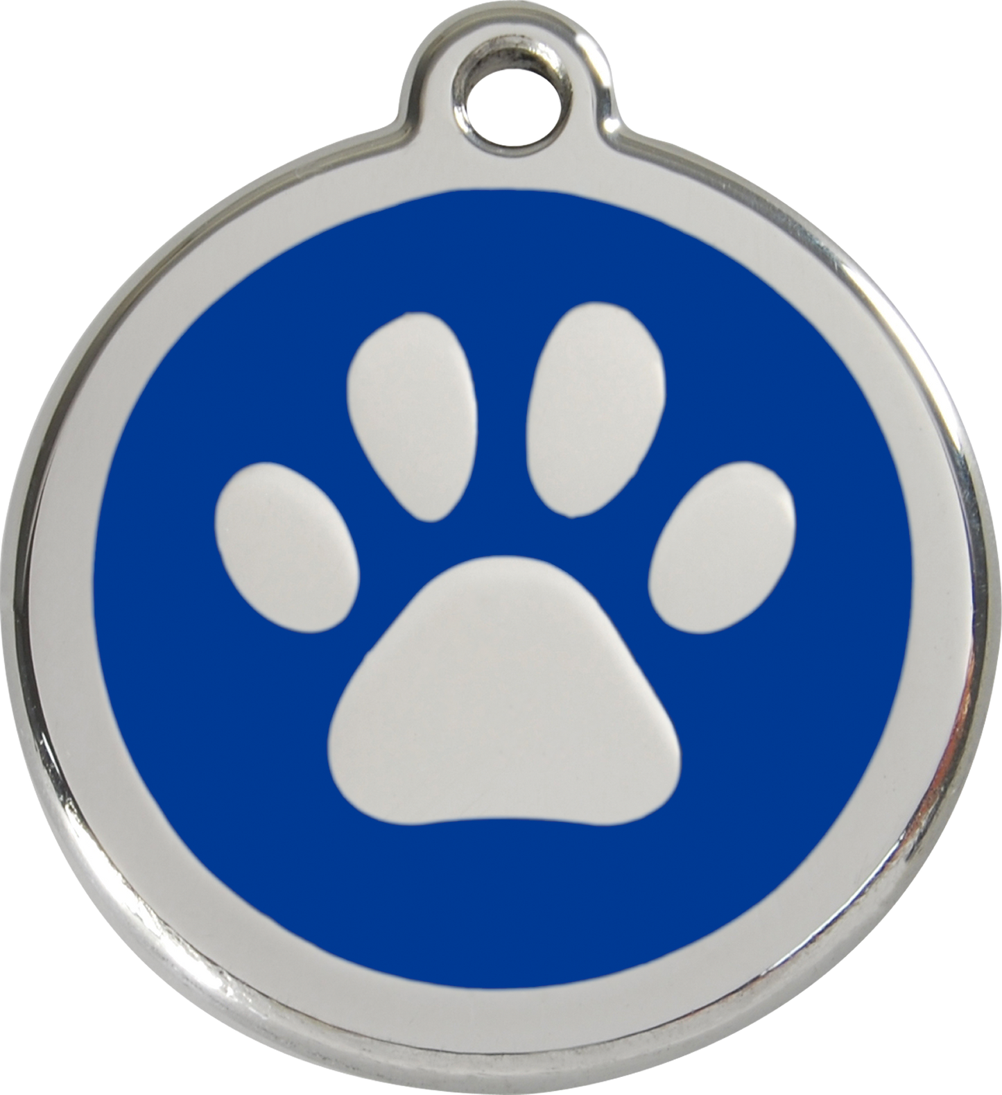 Red Dingo Enamel Dog Tag - Paw Print