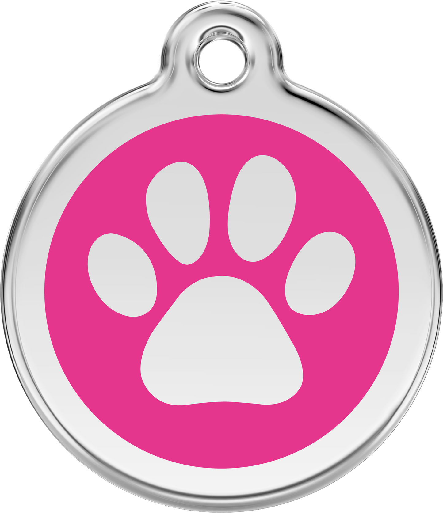 Red Dingo Enamel Dog Tag - Paw Print