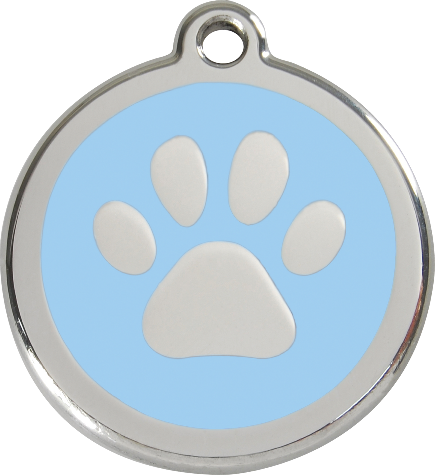 Red Dingo Enamel Dog Tag - Paw Print