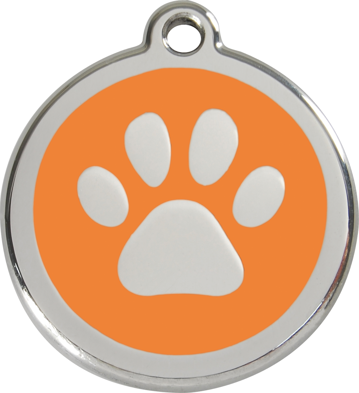 Red Dingo Enamel Dog Tag - Paw Print