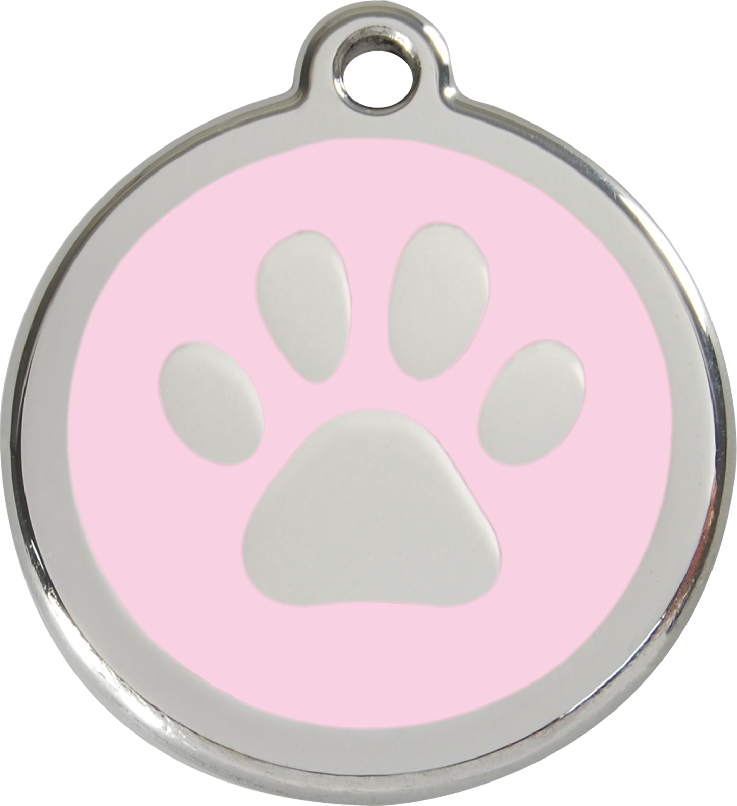 Red Dingo Enamel Dog Tag - Paw Print