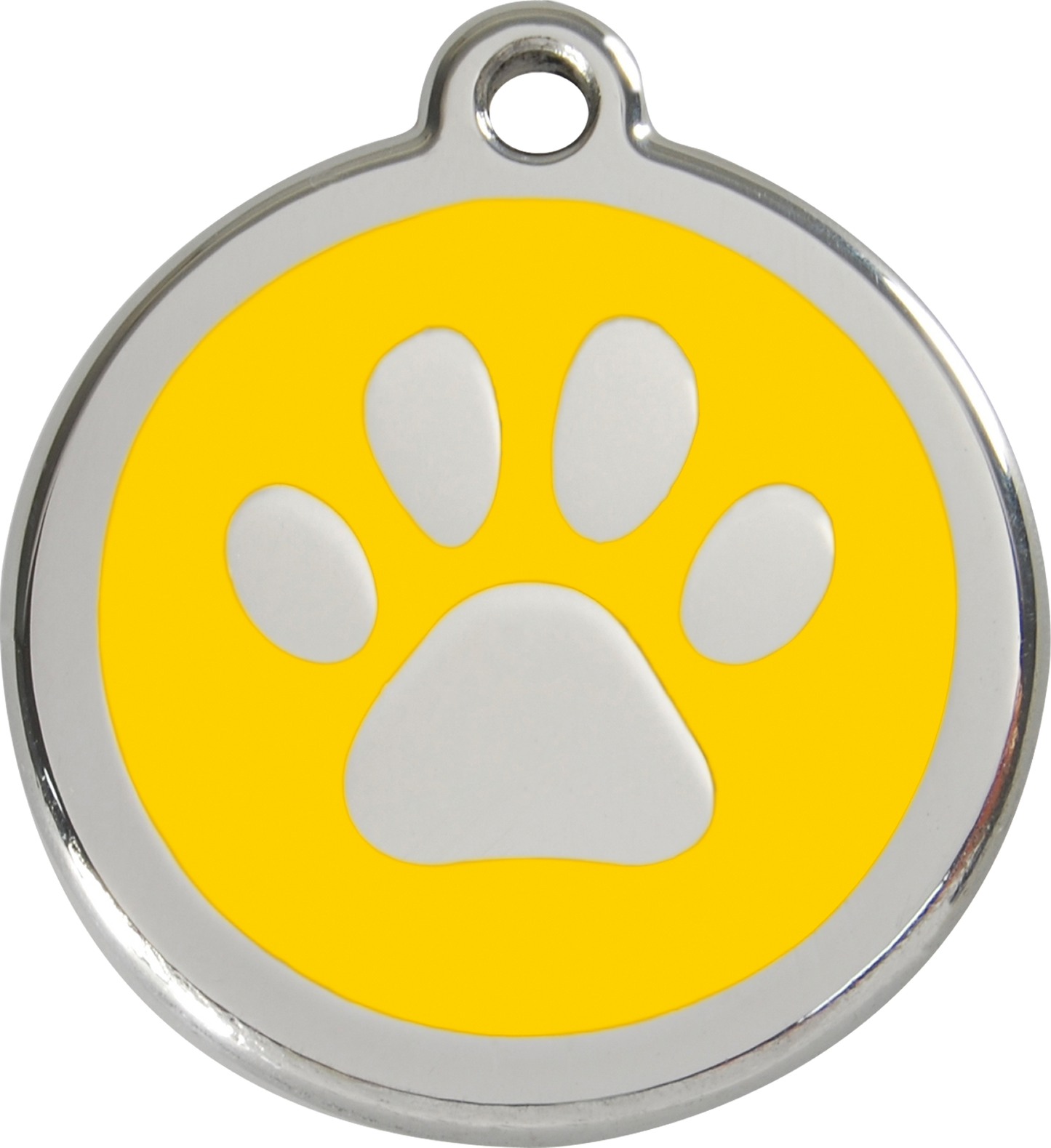 Red Dingo Enamel Dog Tag - Paw Print