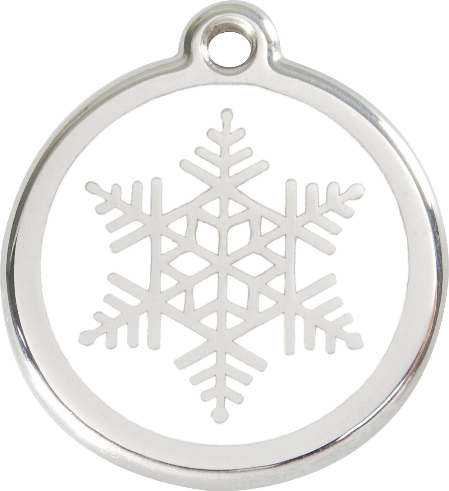 Red Dingo "Snowflake" Enamel Dog Tag