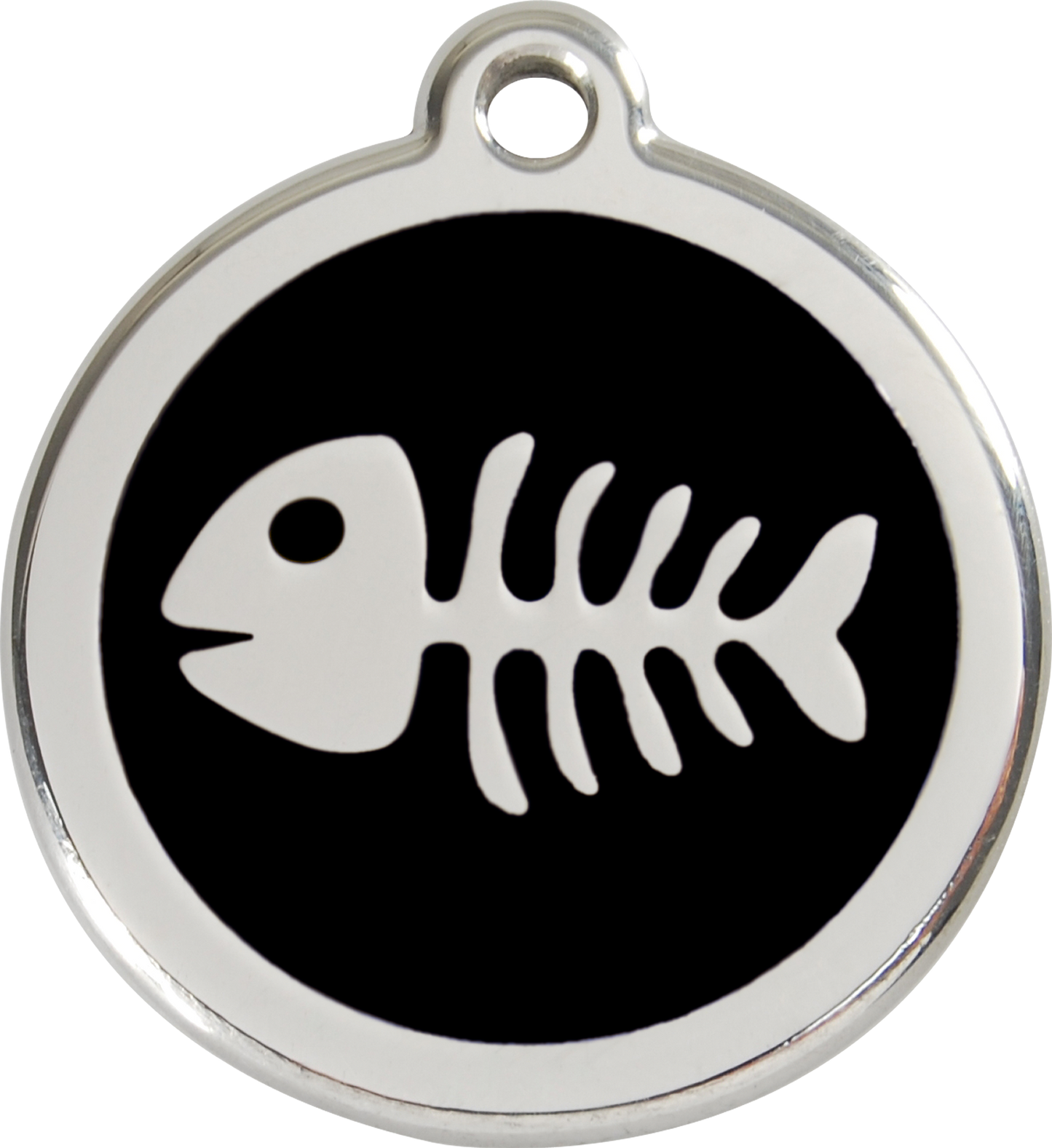 Red Dingo Enamel Dog Tag - Fish Bone