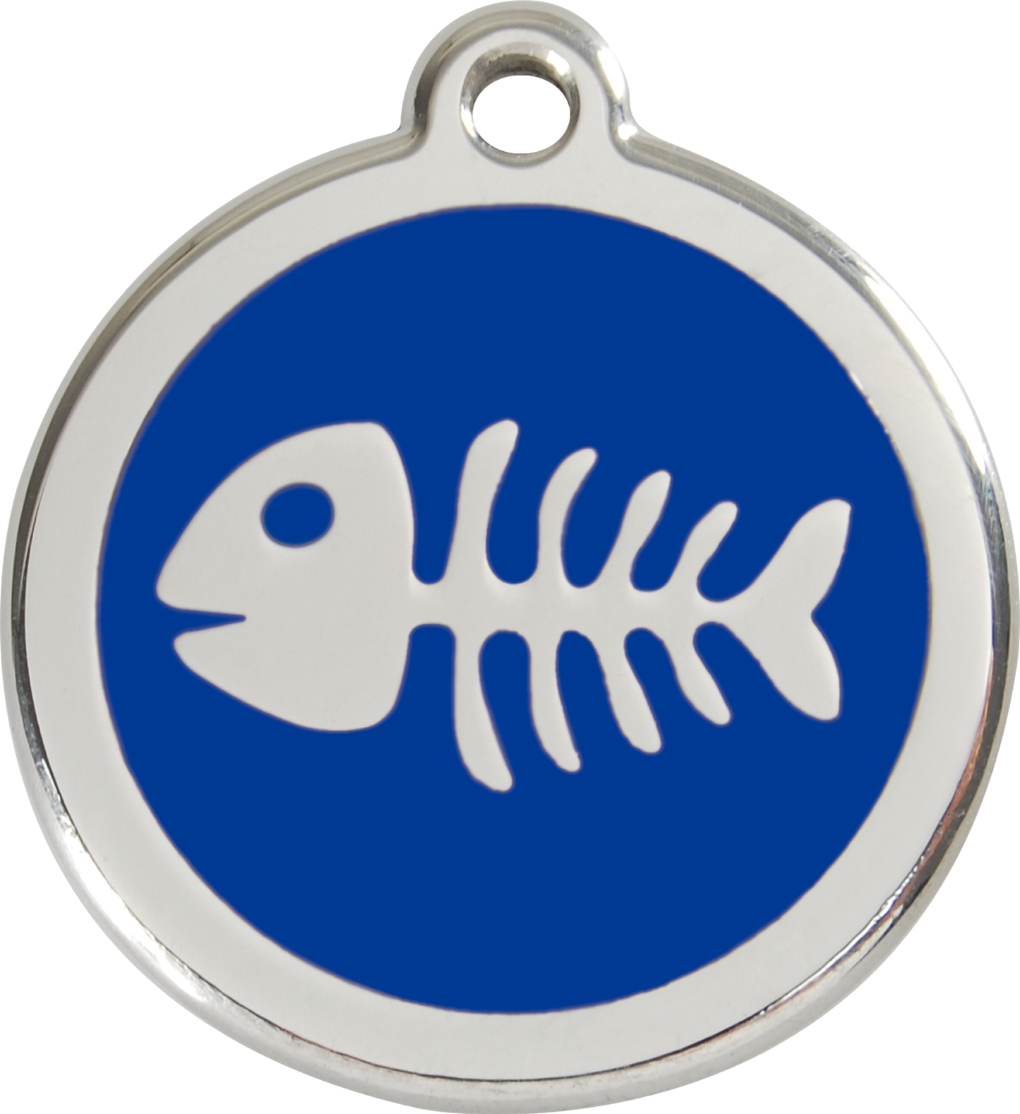Red Dingo Enamel Dog Tag - Fish Bone