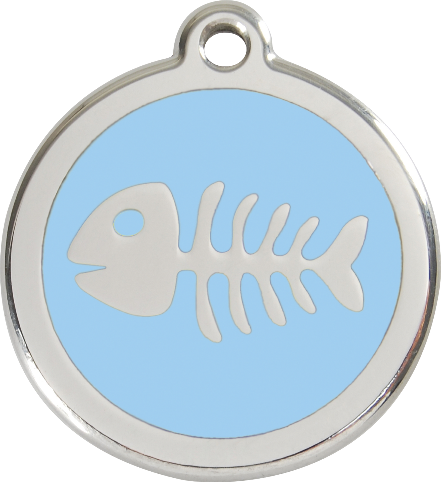 Red Dingo Enamel Dog Tag - Fish Bone