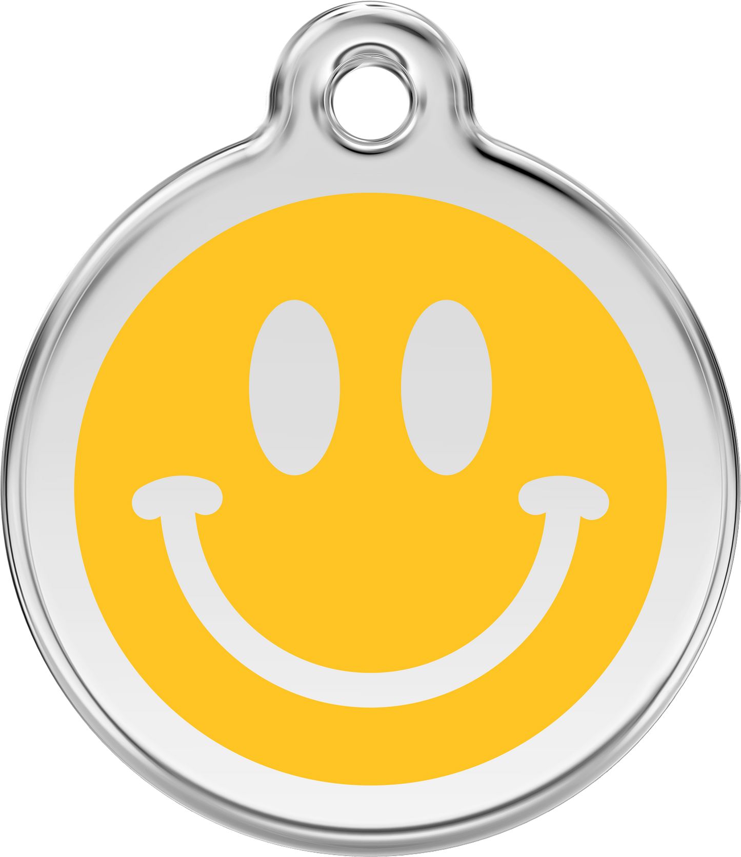 Red Dingo "Smiley Face" Enamel Dog Tag