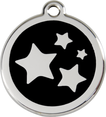 Red Dingo Enamel Dog Tag - Stars