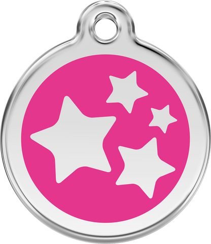 Red Dingo Enamel Dog Tag - Stars