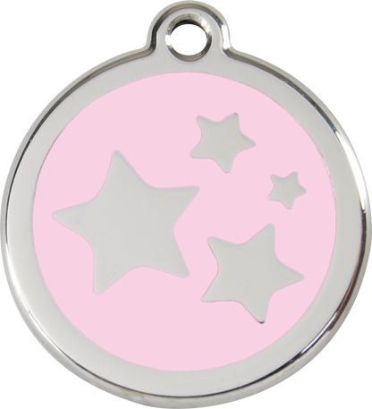 Red Dingo Enamel Dog Tag - Stars