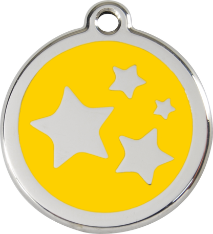 Red Dingo Enamel Dog Tag - Stars