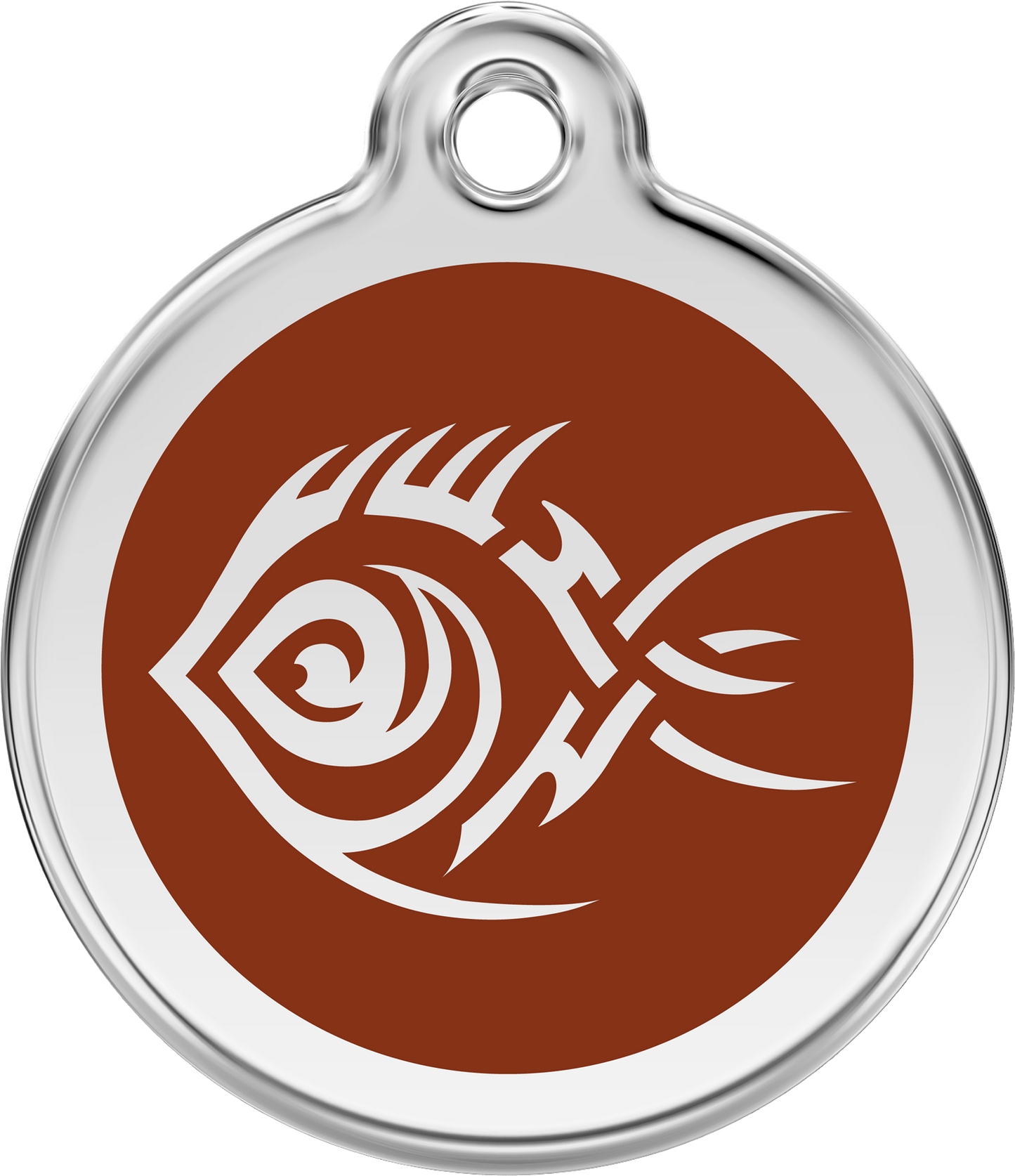 Red Dingo Enamel Dog Tag - Tribal Fish