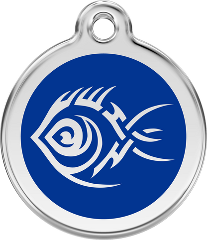 Red Dingo Enamel Dog Tag - Tribal Fish