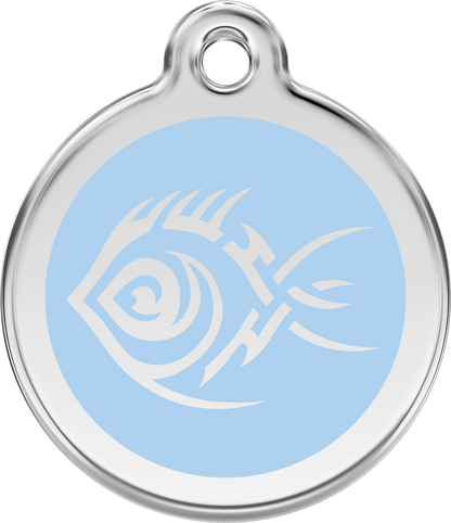 Red Dingo Enamel Dog Tag - Tribal Fish