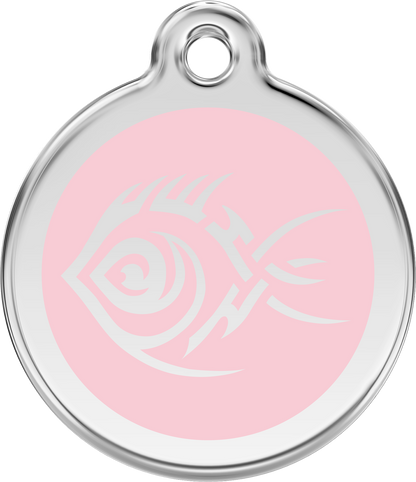 Red Dingo Enamel Dog Tag - Tribal Fish