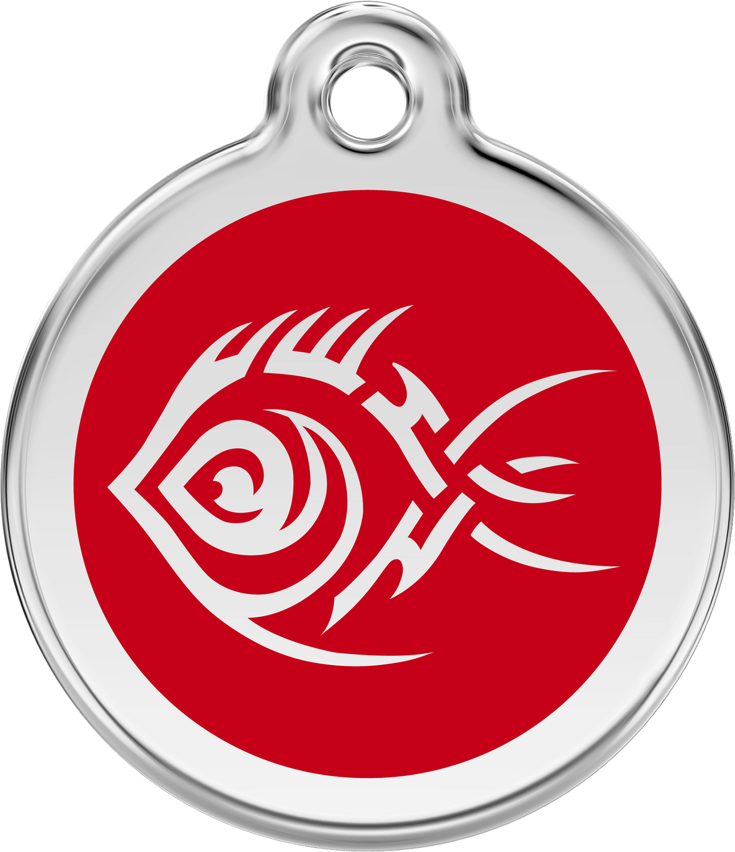 Red Dingo Enamel Dog Tag - Tribal Fish