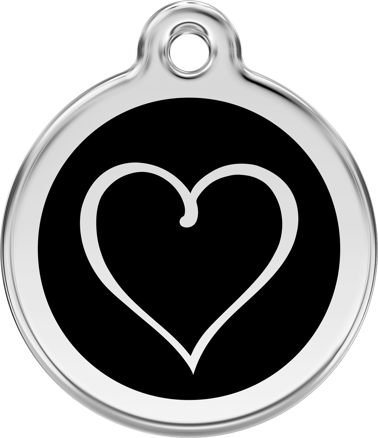 Red Dingo Enamel Cat Tag - Heart
