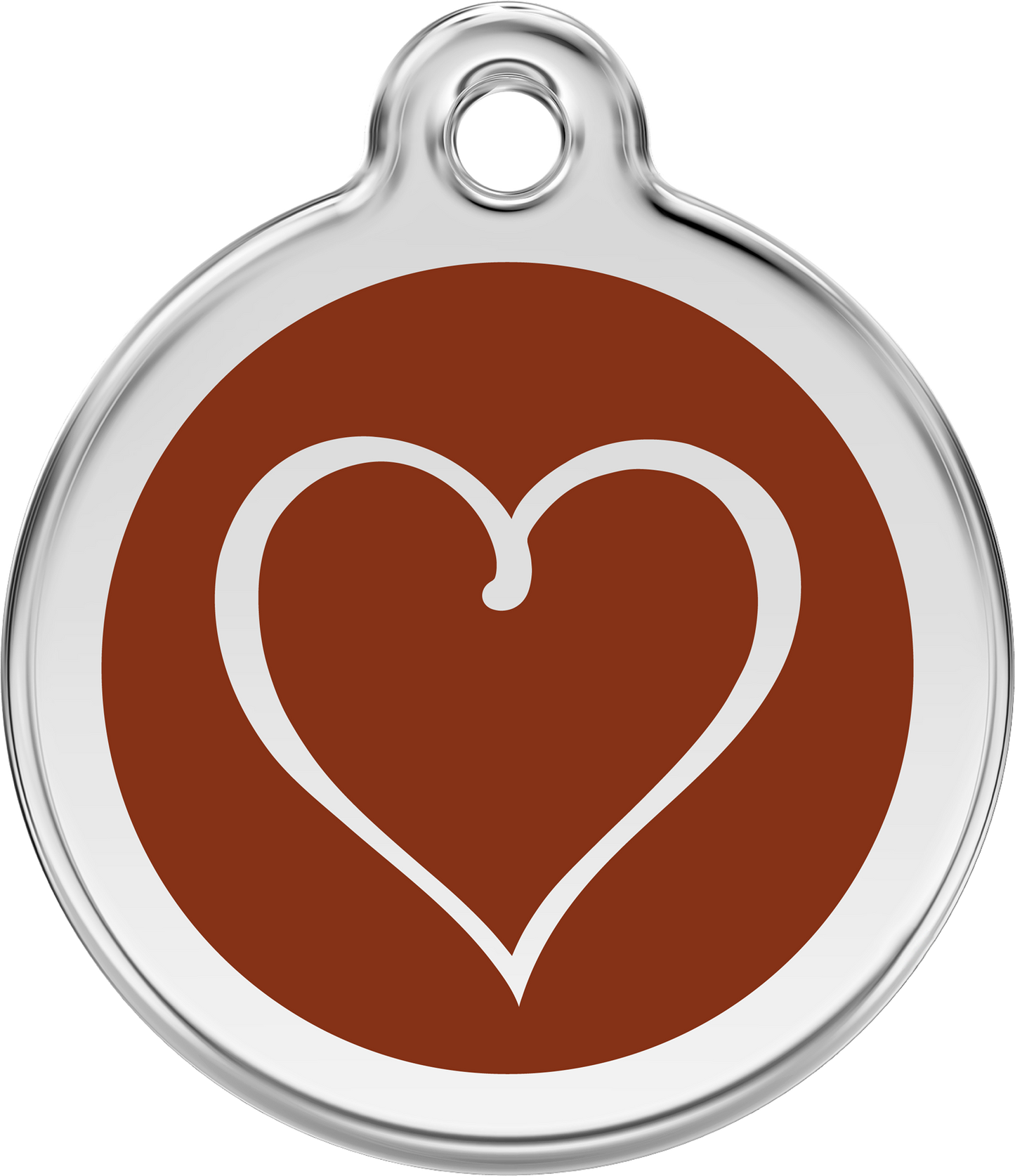 Red Dingo Enamel Cat Tag - Heart
