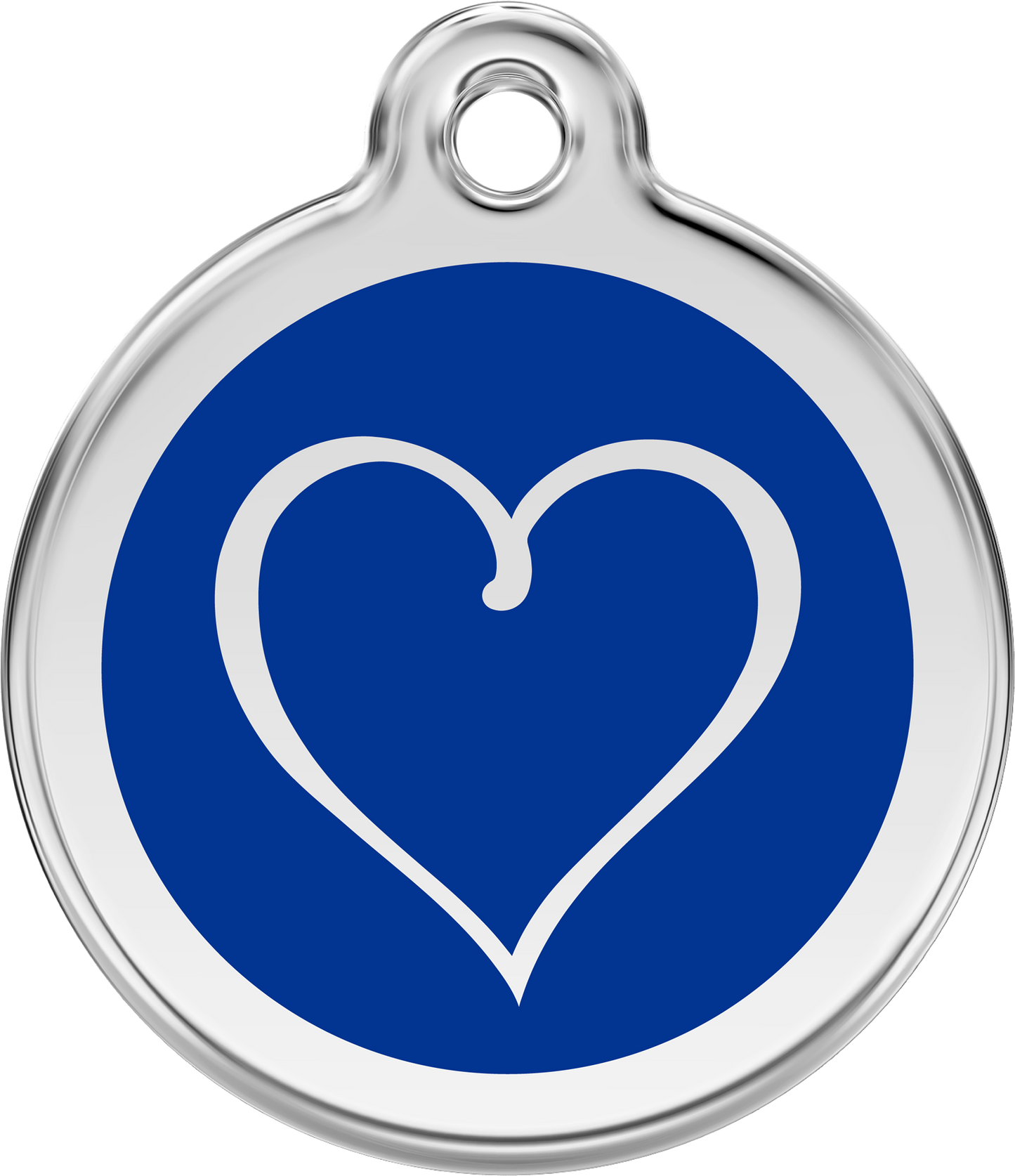 Red Dingo Enamel Cat Tag - Heart