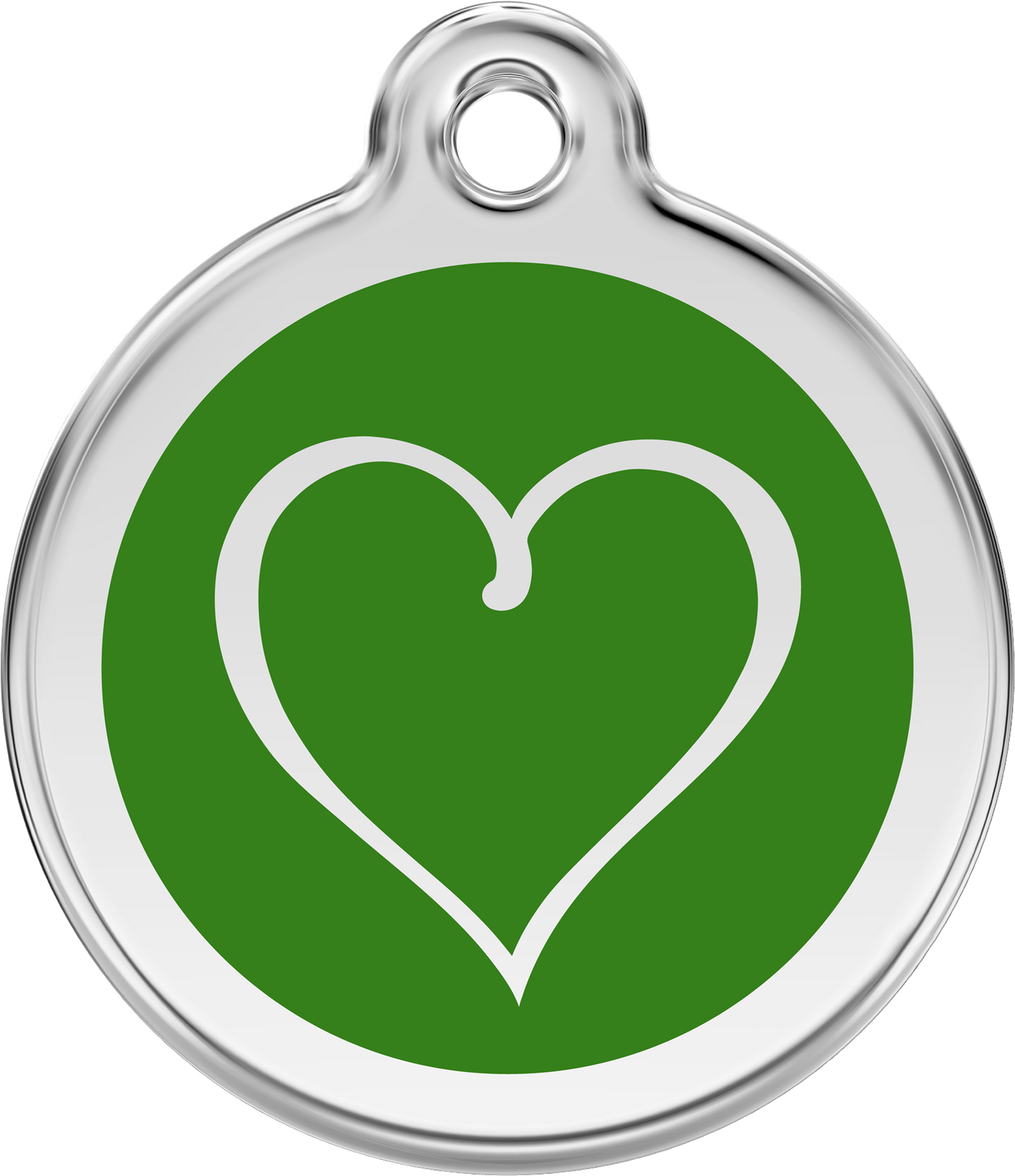 Red Dingo Enamel Cat Tag - Heart