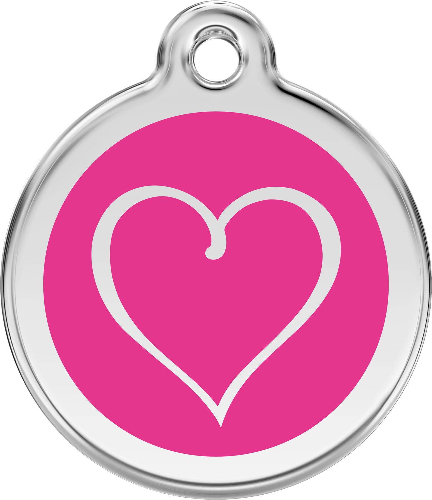 Red Dingo Enamel Cat Tag - Heart