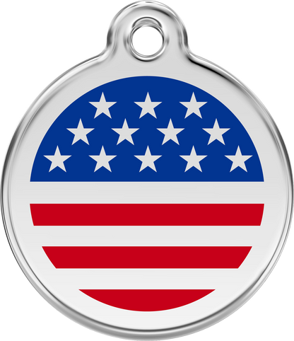 Red Dingo ''Flags'' Enamel Dog Tag