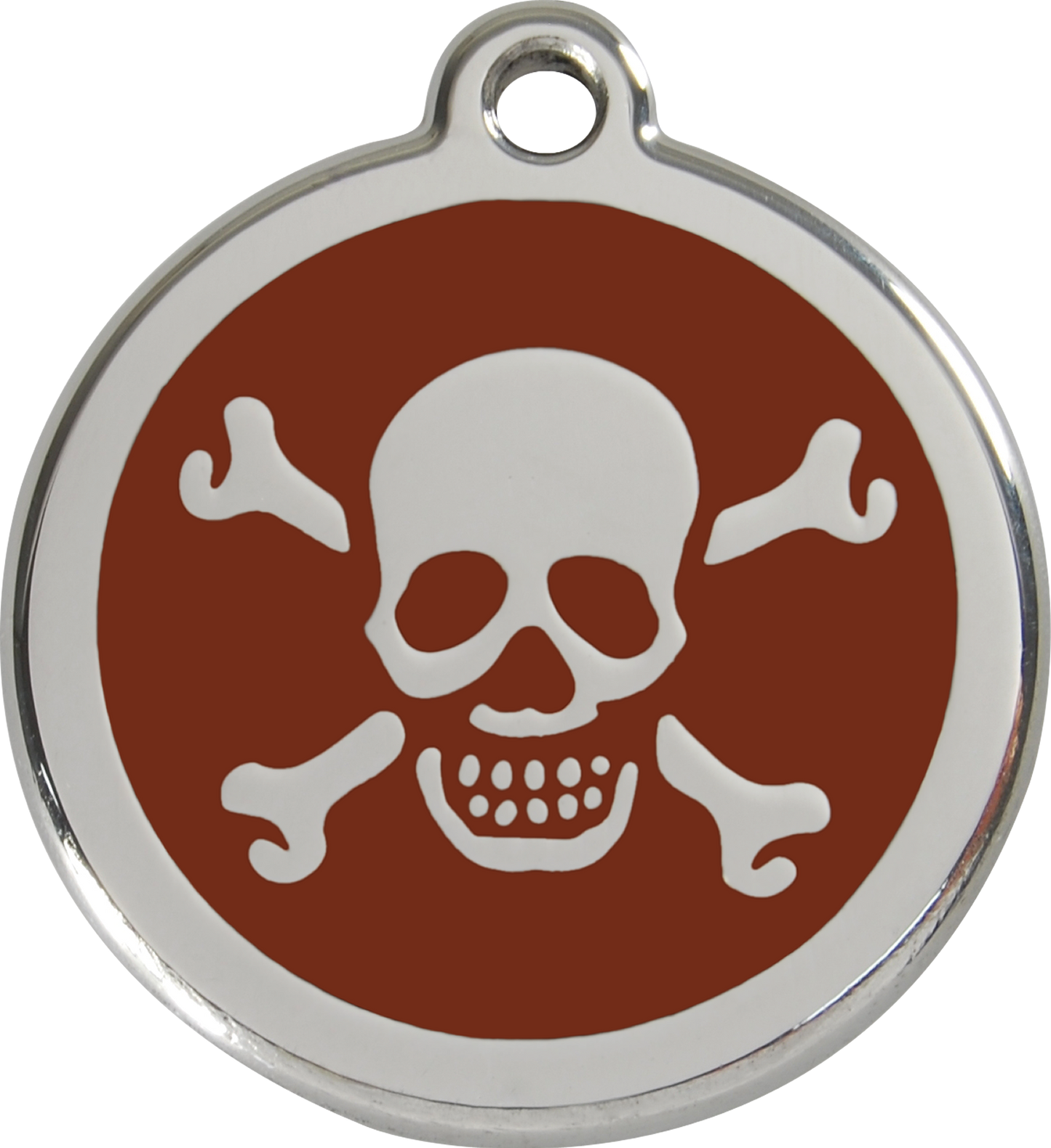 Red Dingo Enamel Dog Tag - Skull & Crossbones