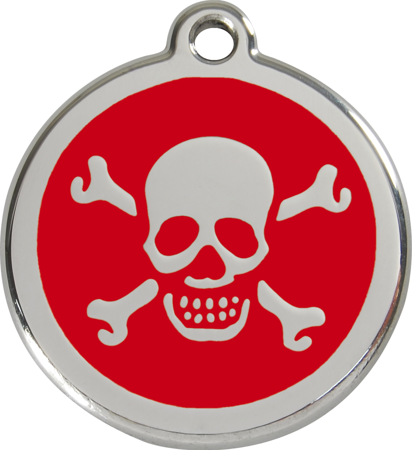 Red Dingo Enamel Dog Tag - Skull & Crossbones