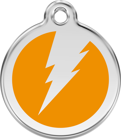 Red Dingo Enamel Dog Tag - Flash