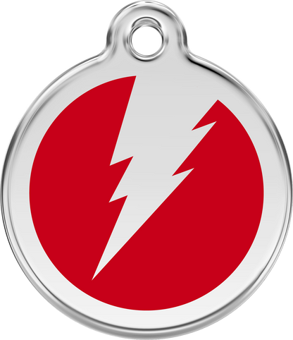 Red Dingo Enamel Dog Tag - Flash
